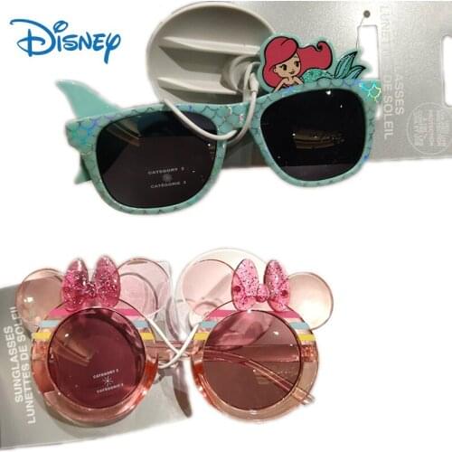Disney Genuine Mickey Minnie Mouse Children Sunglasses Buzz Lightyear Boys Sun Glasses Ariel Princess Cute Girls Glasses Gifts