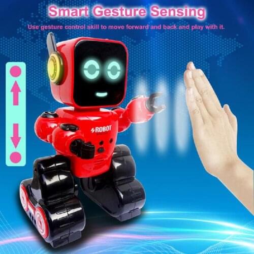 Intelligent Induction Robot Remote Control Rc Robot Coin Storage Tank With Gesture Sensor Gift For Children Kids Educational Toy