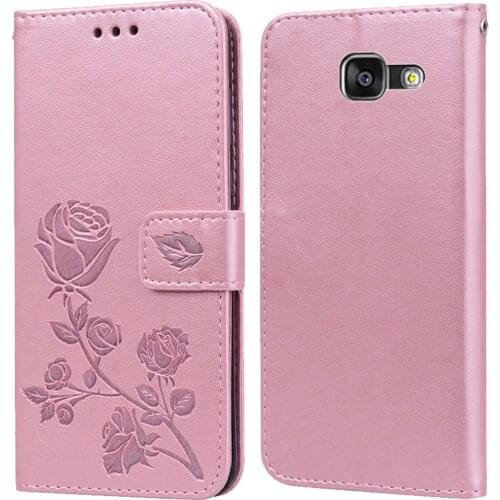 Leather Flip Book Case for Samsung Galaxy J7 Prime 2 Max Pro Star J700 J710 J720 J730F Rose Flower Wallet Stand Phone Cover Bag