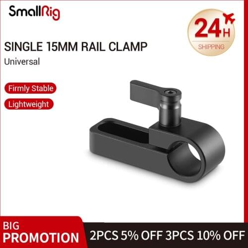 SmallRig DSLR Camera Rig Single 15mm Rail Clamp For Monitor Microphone Connector Light Weight 1549