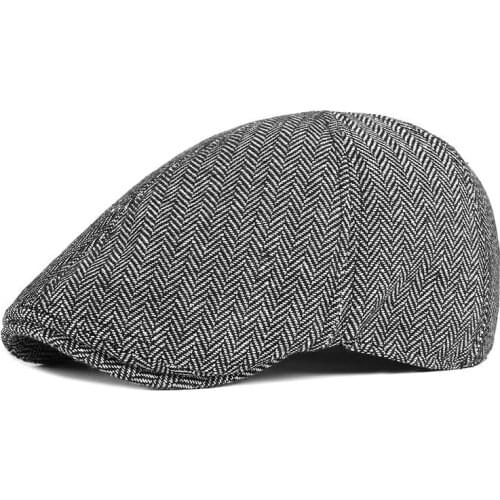 LDSLYJR 2021 Cotton Spring Summer fashion solid color striped Newsboy Caps Flat Peaked Cap Men and Women Painter Beret Hats 108