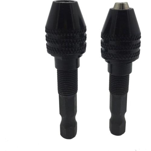 2pcs Hot Mini Snap In Hex Shank Keyless Electric Drill Chuck 0.3-3.2mmDriver PowerScrewdriver Conversion Chuck Converter