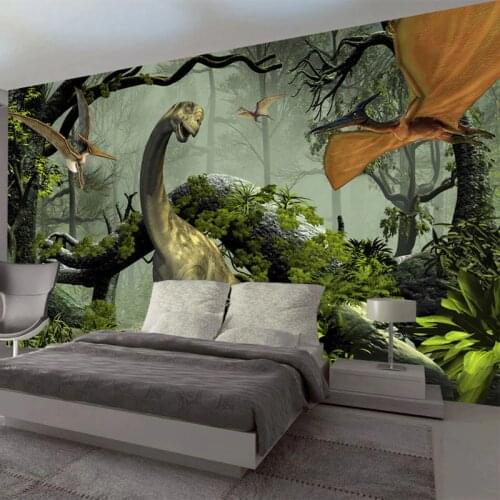 3D Stereo Dinosaur Wall Painting Children Kids Bedroom Theme Hotel Backdrop Wall Mural Photo Wallpaper Eco-Friendly Wall Papers