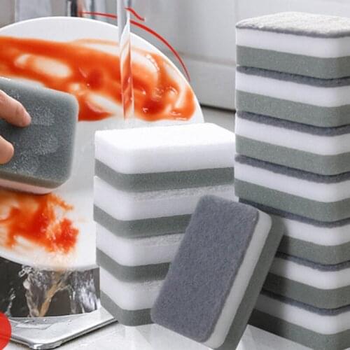 NHBR Nano Dishwasher Sponge Wipe Cleaning Cloth Household Kitchen Cleaning Double-Sided Sponge Block Dishwasher