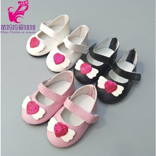 For 43 cm baby Doll shoes black pink white Princess toys Shoes fits For 18" Doll Accessories