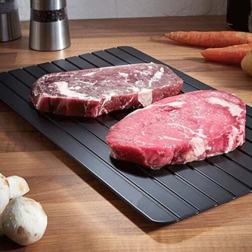 9 Times Fast Effect Fast Defrosting Tray Defrost Meat Fruit or Frozen Food Quickly Household Kitchen Gadget