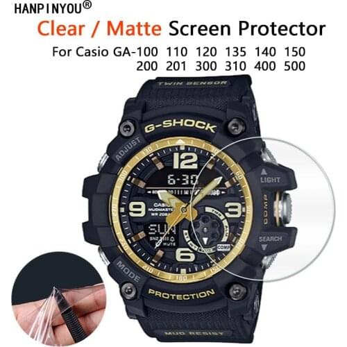 For Casio GA-100 GA-110 GA-120 GA-135 GA-140 GA-150 200 201 300 310 400 500 Clear / Matte Screen Protector Soft Film -Not Glass