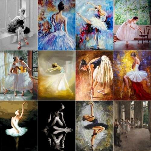 GATYZTORY Battet girl Paint By Number Figure Paintings hand Art Drawing On Canvas Gift DIY Pictures By Numbers Portrait Home Dec