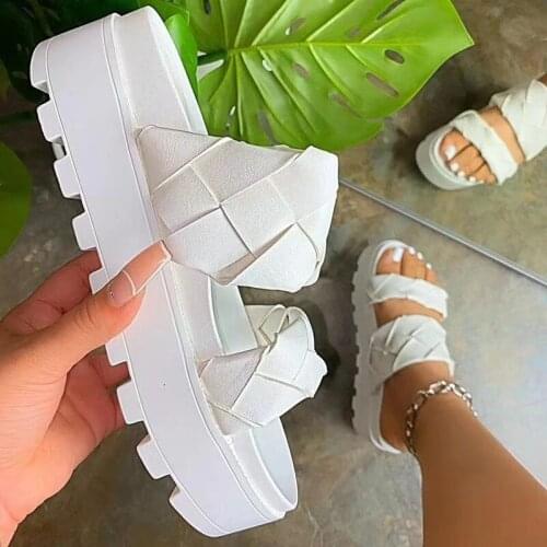 Womens Sandals Summer Flat Shoes Female Casual Wedge Slides Sandal Woman Platform Shoes Ladies Outdoor Beach Footwear942