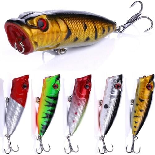 Top Water Popper Fishing Lure 11g 6.5cm Set 3D Fish Eyes Big Mouth Artificial Bait For Pike Wobbler Popper For Fishing Tackle