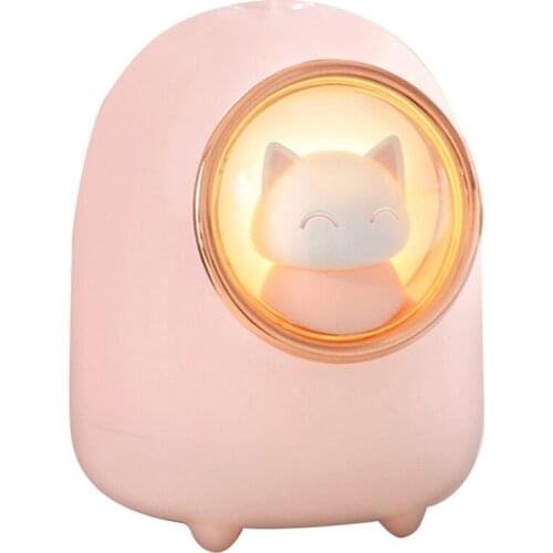 Cat Humidifier Aroma Diffuser Spray Warm Night Light Household Mini Aroma Diffuser Home Office Desktop Fog Machine