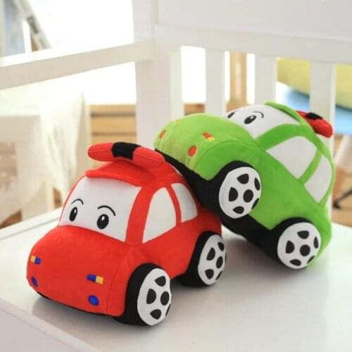 Adorable Soft Cartoon Car Plush Toy Eco-Friendly PP Cotton Stuffed Toys Kids Cartoon Car Toy For Childrens Birthday Gift