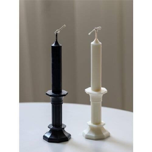 Octagonal Candlestick Candle Mold Acrylic Mold Scented Candle Making Diy Nordic Home Style Candle Fancy Candle Moulds