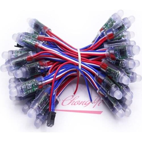 WS2811 2811 IC RGB Full Color 12mm Pixels digital Addressable 5V 12V Dream Color LED Pix els Module IP68 Waterproof Point Light