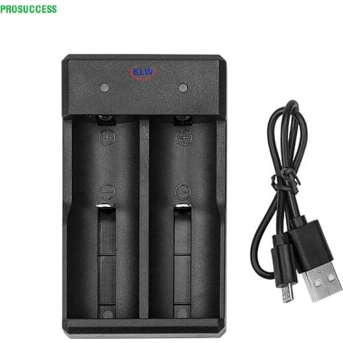 2 slots USB lithium Battery Charger For 18650 26650 16340 14450 18350 18500 10440 3.7V Rechargeable Li-ion battery