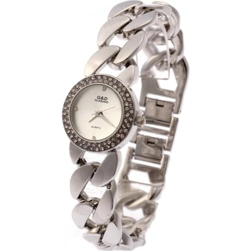 2018 Fashion New G&D Women Watches Bracelet Watch Womens Quartz Wristwatches Ladies Dress Watch relogio feminino Silver