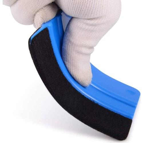 Car Film Tool Scraper Square Scraper With Flannel Scraper Explosion Proof Film Auto Body Color Change Film Scraper 1PC