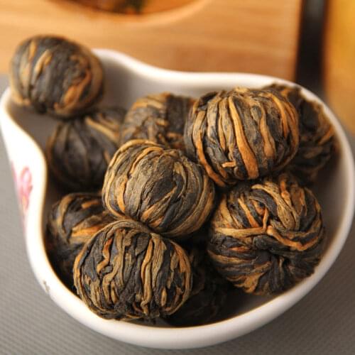 2020 Yunnan Black Chinese Tea Fengqing Dianhong Handmade Dragon Ball Small Golden Ball Tea 100g