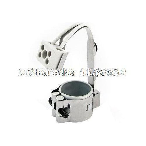 AC 220V 140W Silver Tone Double Wire Band Heater 30mm x 30mm