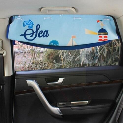 Creative Design Car Sun Shade Uv Protection Creative Baby Protect Visor Window Adjustable Curtain Rear Cartoon Cute Sunshad