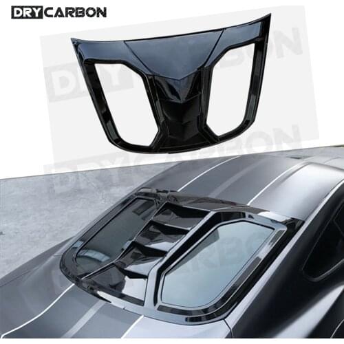 ABS Plastic Rear Window Louver Air Vent Black Sun Shade Visor Cover for Ford Mustang GT500 2015-2020 Car Prodection