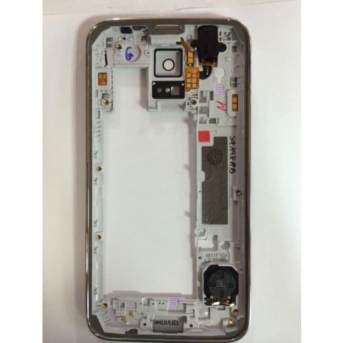 For Samsung Galaxy S5 G900F Middle Plate with Side Keys Replacement Silver Color