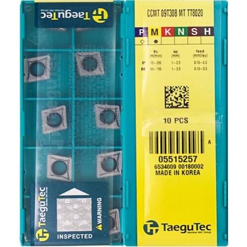 CCMT09T308-MT TT8020 100% Original TAEGUTEC carbide insert with the best quality 10pcs/lot free shipping