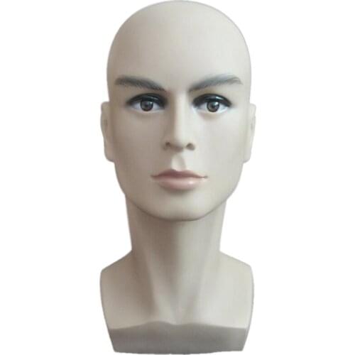 Top quality male Mannequin Head Hat Display Wig training head model head model mens head model skin color
