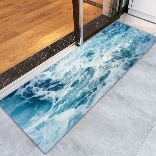 Printed Sea Scenic Door Mats Anti Slip Kitchen Carpet Welcome Rugs Entrance Doormat Mats for Bedroom Living Room Washable Carpet