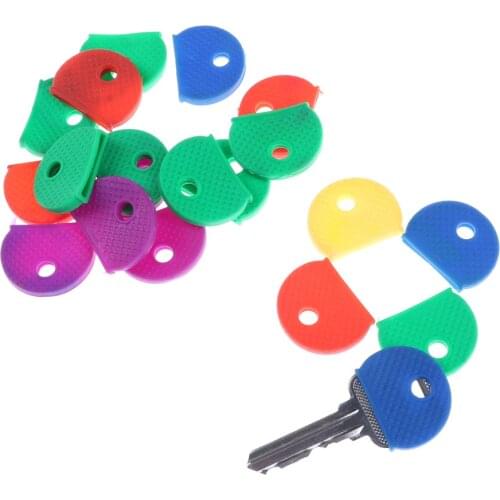 Assorted Colors Soft Colorful Key Top Covers Head/Caps/Tags/ID Markers Mixed Toppers Keyring Accessories