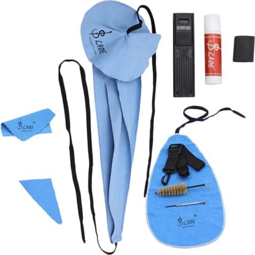 Saxophone Clean Kits 10 in 1 Sax Cork Grease Thumb Rest Cleaning Brush Mouthpiece Screwdriver Reed Case Woodwind Instruments