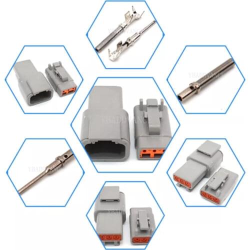 DTM Male 3 Way Electrical Automotive Connectors DTM04-3P ATM04-3P