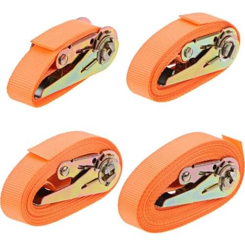 Porable Heavy Duty Tie Down Cargo Strap Luggage Lashing Strong Ratchet Strap Belt With Metal Buckle U2JA