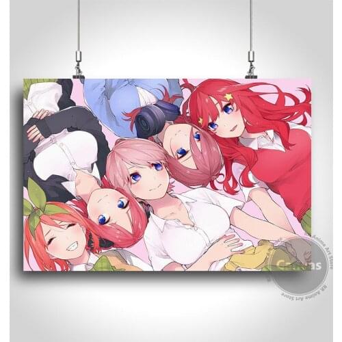 Anime Gotoubun no Hanayome Poster Pictures Home Manga Decoration Paintings Canvas HD Prints Wall Art Modular Living Room