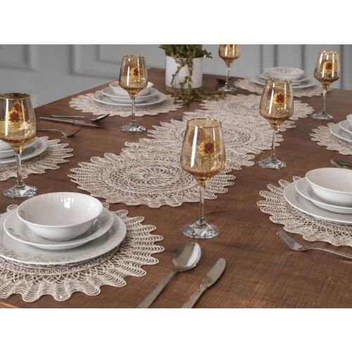 Planetary Kordone 7 Piece Dinner set Cream Gold
