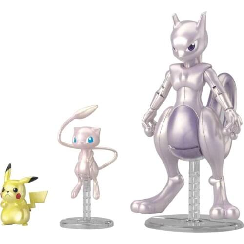 Pokemon Assembled model 8cm pikachu Mewtwo Pokemones Action Figure Toys Gifts
