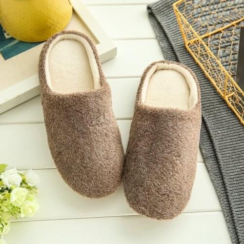 Women House shoes 2020 Rabbit Velvet Soft Mute Japanese Slippers Plain Suede Non-Slip Wooden Floor Cotton-Padded Shoes
