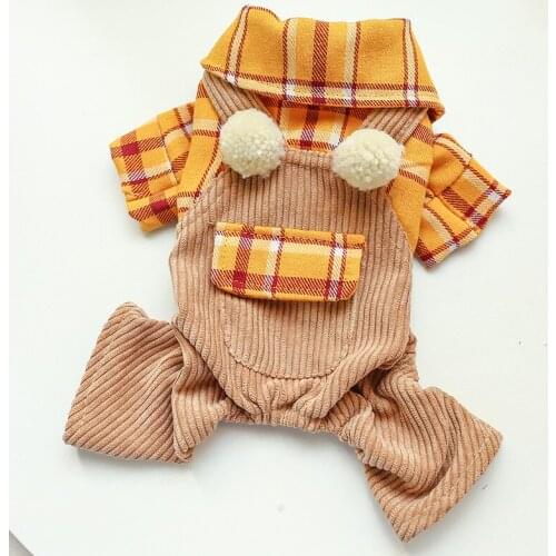 Winter Dog Pets Clothing Puppy Jumpsuit Small Dog Costume Outfit Yorkshire Poodle Bichon Pomeranian Schnauzer Dog Clothes Coat