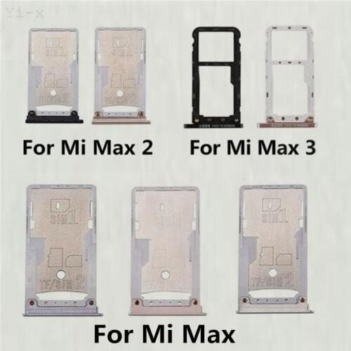 10pcs/lot SIM Card Tray Slot Holder Adapters For Xiaomi Max 2 3 Max2 Max3 Replacement Parts
