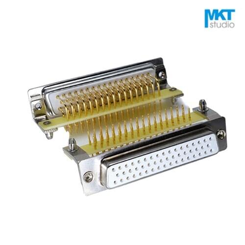 100Pcs Right Angle Male/Female Gold Plated Solid Needle Pins Pins DB50 DR50 D-Sub PCB Mount VGA Port Connector Socket