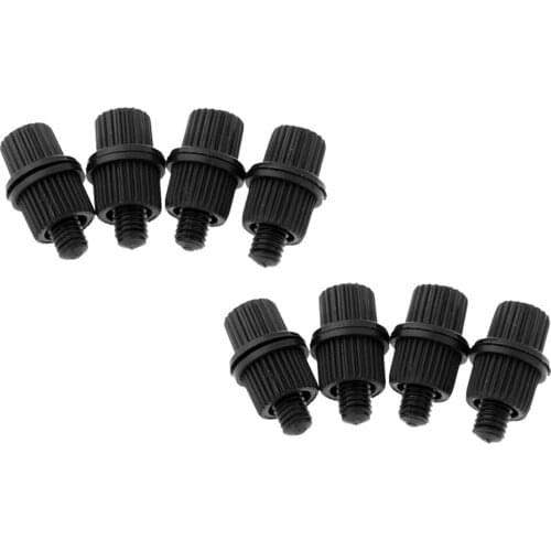 8 Pieces Motorcycles ATV Black Nylon License Plate Fastening Bolts Screws