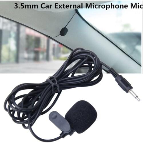 Mayitr 3.5mm Car Clip External Microphones 3.5 Clip On Car GPS DVD Player Microphone For bluetooth Stereo GPS DVD MP5 Radio