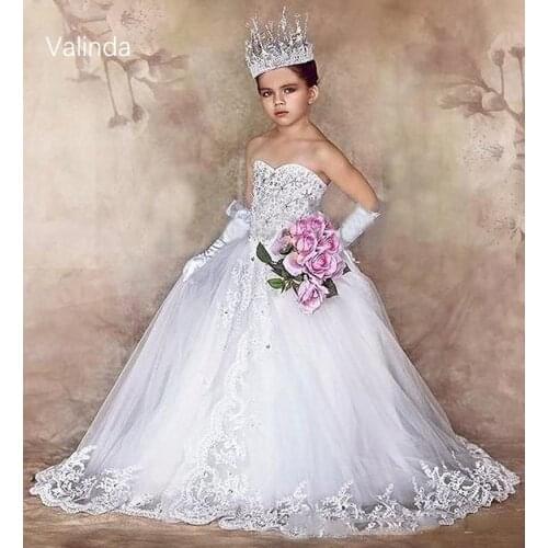 Sleeveless White Junior Bridesmaids Dresses for Wedding Flower Girls