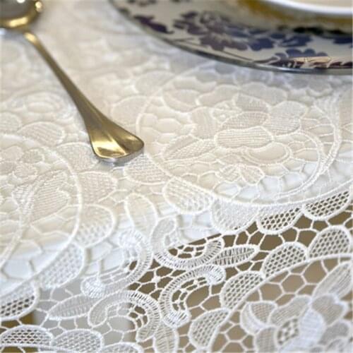 Free Shipping Hot Sale High Quality Elegance Lace Tablecloth Hollow Cover Blanket Grace Elegance Home Decorate Antependium