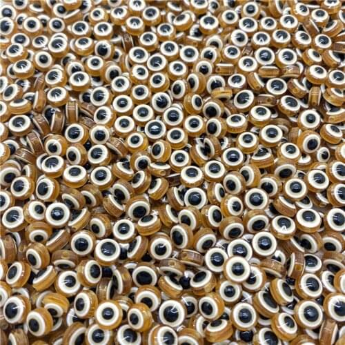 50Pcs 8/10mm Oval Beads Evil Eye Resin Spacer Beads for Jewelry Making DIY Bracelet Beads Accessories #04
