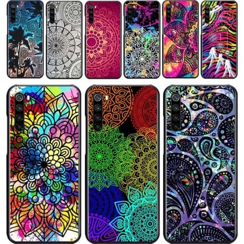 Mandala Flower for OPPO Reno 2 Z 2Z 2F 3 4 Pro 4G 5G ACE 10X ZOOM F7 A5 A9 2020 Silicone Soft Black Phone Case