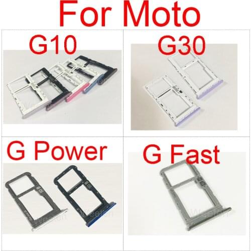 Sim Card Tray Slot Holder For Motorola Moto G10 G30 G Fast G Power Sim SD Card Reader Socket Adapter Replacement Parts