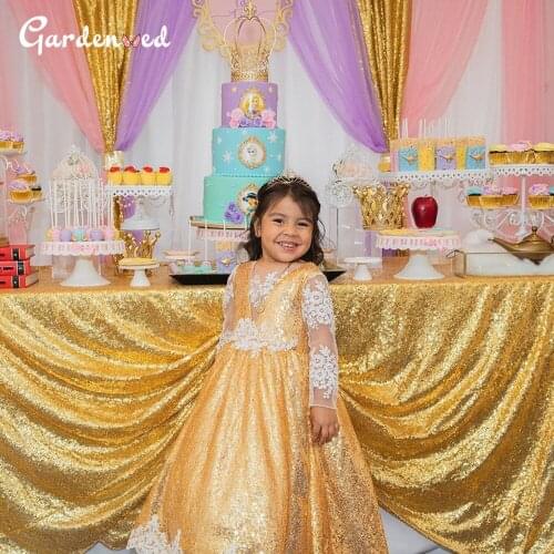 Kids Illusion Lace Sleeves Flower Girl Dresses Glitter Sequin Skirt Pagnant Dresses Tulle Lace Backless First Communion Dresses