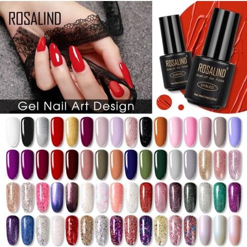 ROSALIND Gel Polish 7ML Hybrid Varnish All For Manicure Nails Art Glitter Color Top Base Coat UV Vernis Semi Permanent Polish