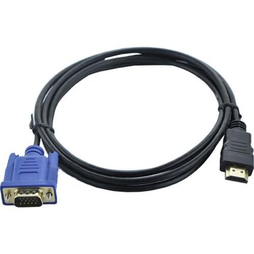 Hight Quality 6FT 1.8M HDMI To VGA Cable Male to Male Video Adapter For HDTV PC Laptop HDMI Kabel Cabo Adapter VDX99